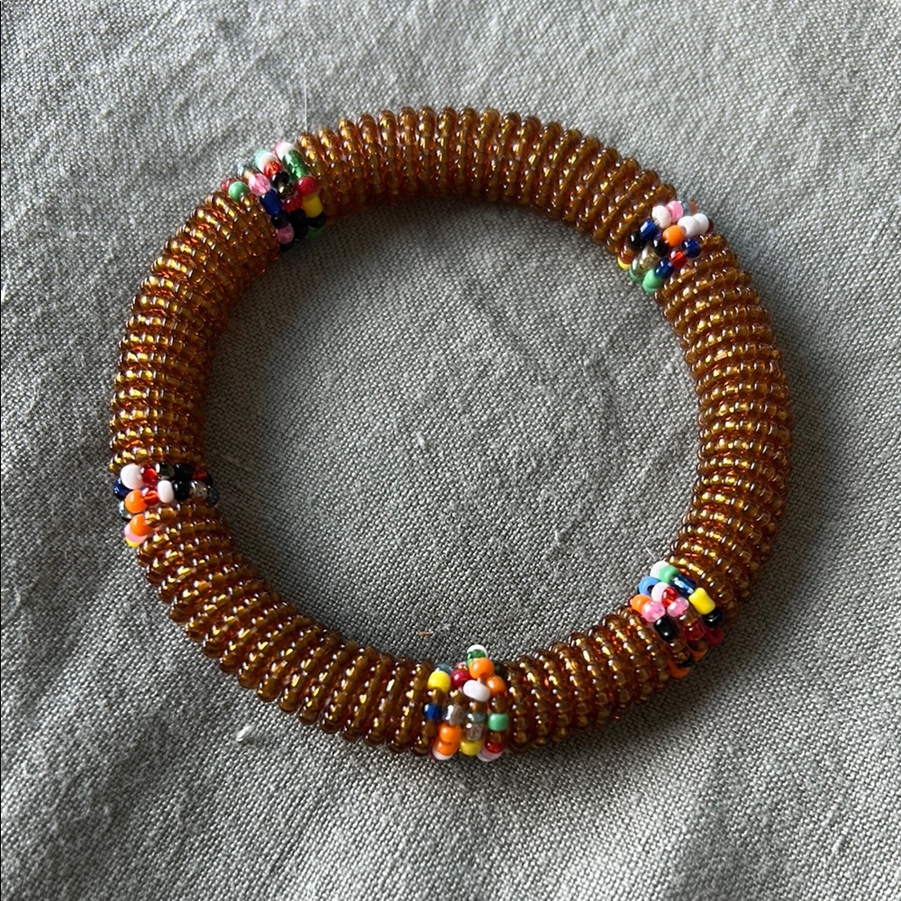 Colorful Beaded Bangle Bracelet